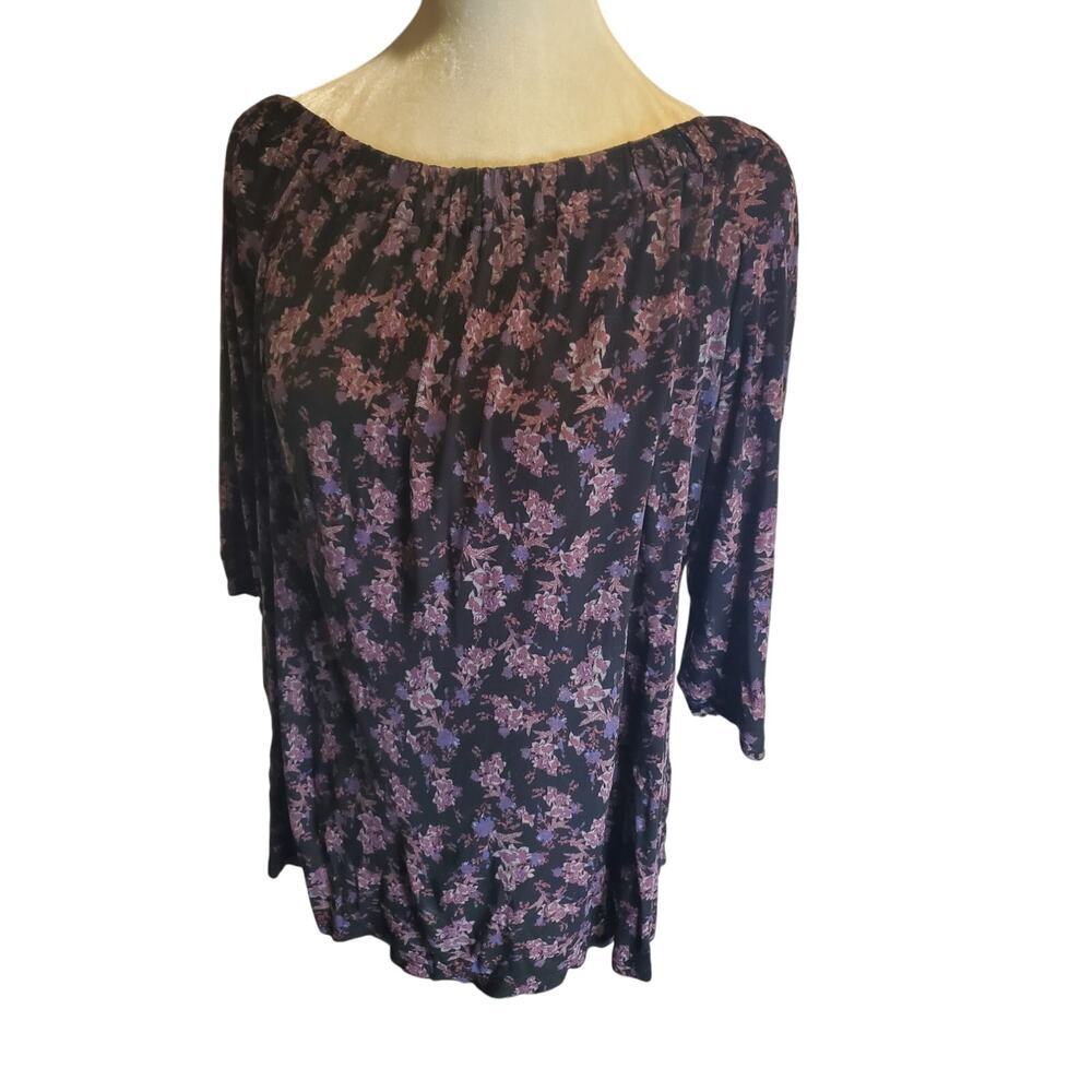 Anthropologie Deletta off‎ shoulder longline top small